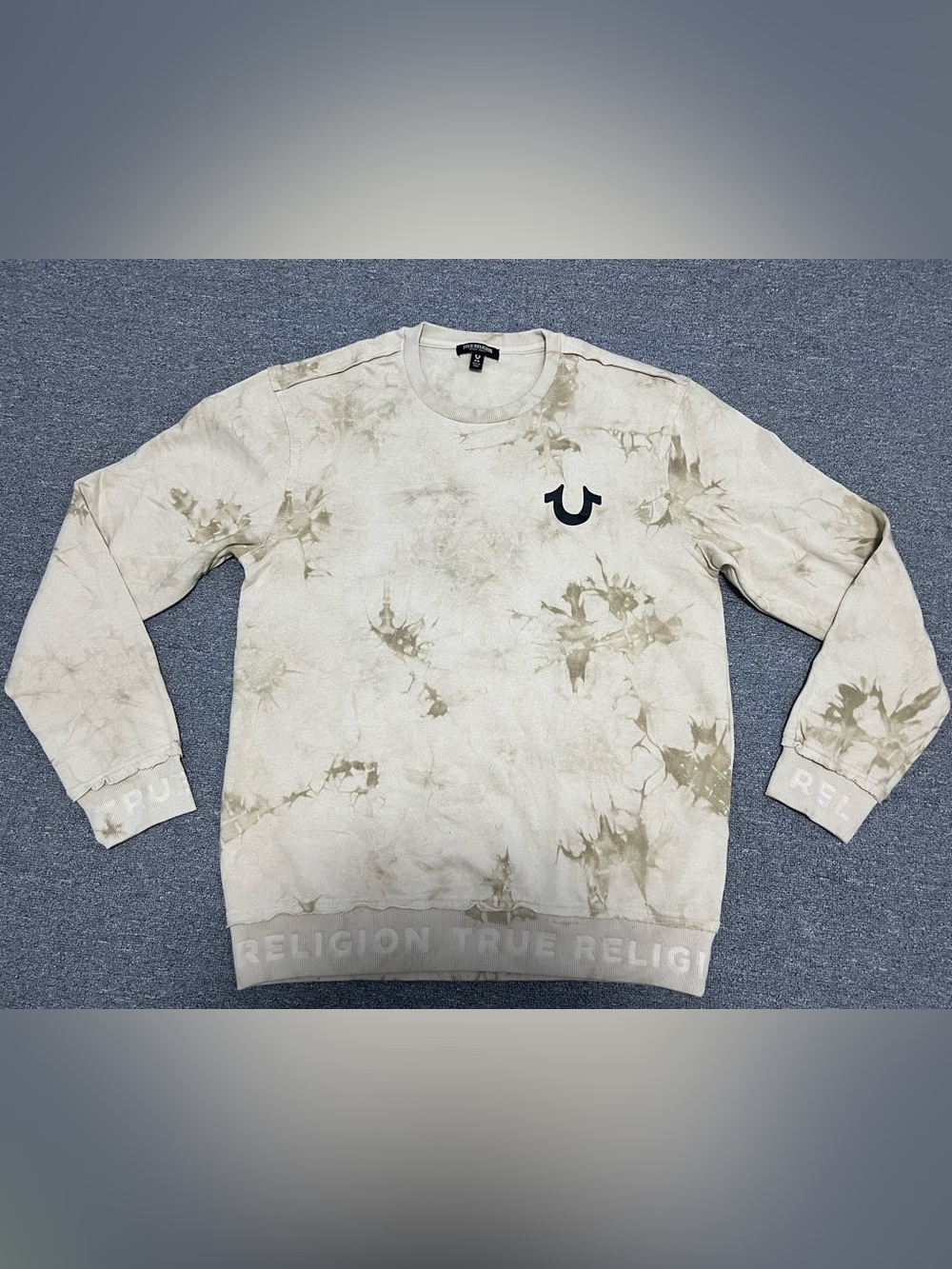 True Religion Men’s Tie-Dye Crewneck Sweatshirt M